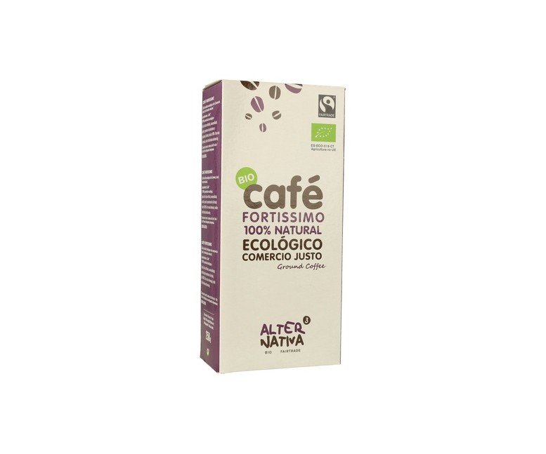 Café Fortissimo molido Bio Comercio Justo 250 g de polvo Alternativa3