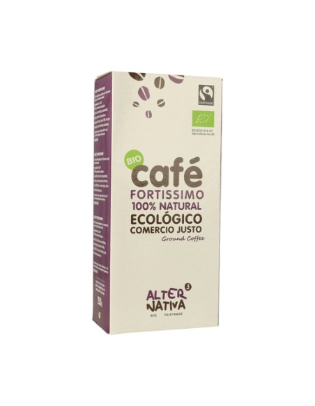 Café Fortissimo molido Bio Comercio Justo 250 g de polvo Alternativa3