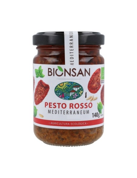 Pesto rosso con piñones 140 g Bionsan