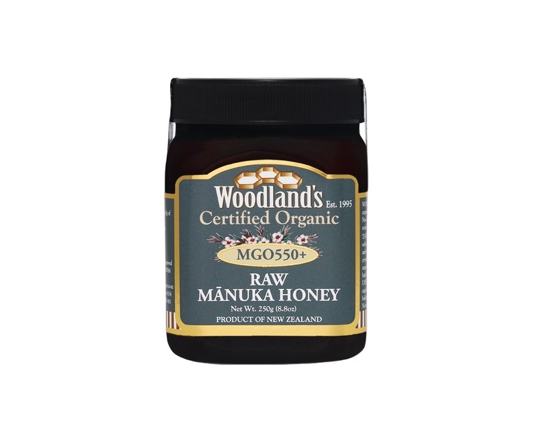 Miel de Manuka MGO550+ Bio RAW monofloral 250 g Woodland's