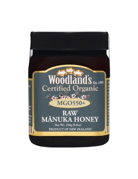 Miel de Manuka MGO550+ Bio RAW monofloral 250 g Woodland's