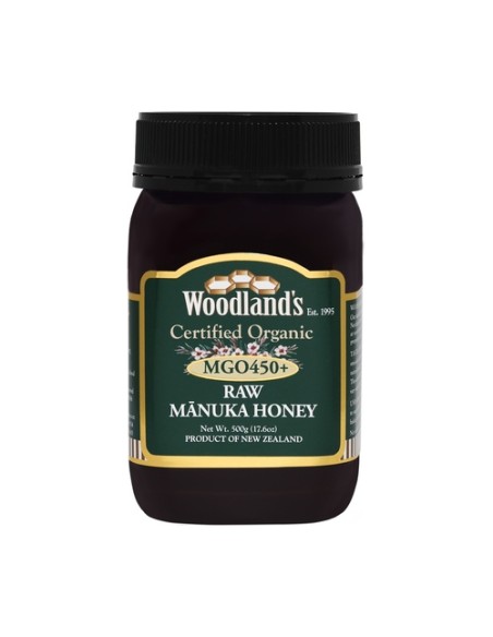 Miel de Manuka MGO450+ Bio RAW monofloral 500 g Woodland's