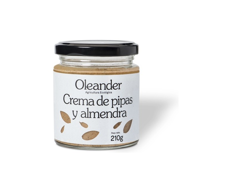 Crema de pipas y almendras tostadas con sal Bio 210 g Oleander