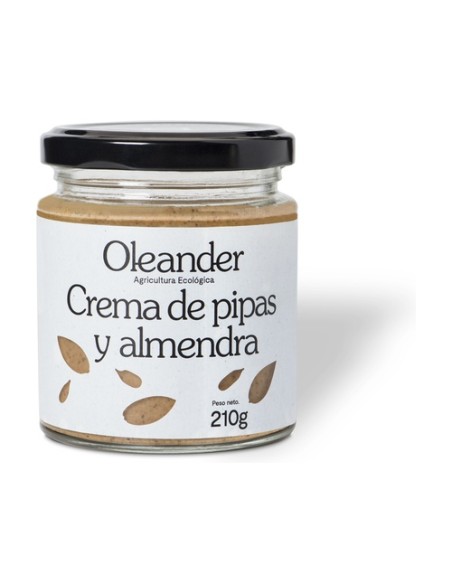 Crema de pipas y almendras tostadas con sal Bio 210 g Oleander