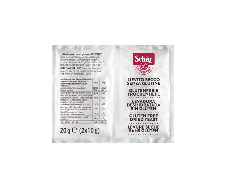 Pack Levadura deshidratada sin gluten 2 unidades de 10g Schär