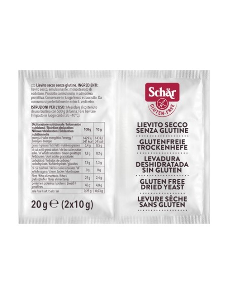 Pack Levadura deshidratada sin gluten 2 unidades de 10g Schär