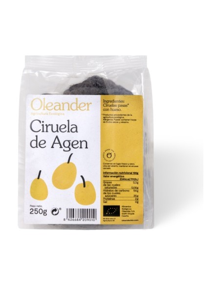 Ciruelas de Agen con hueso bio 250 g Oleander