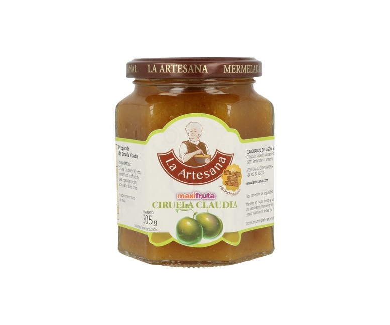 Mermelada de Ciruela Claudia Sin Azúcar 305 g La Artesana
