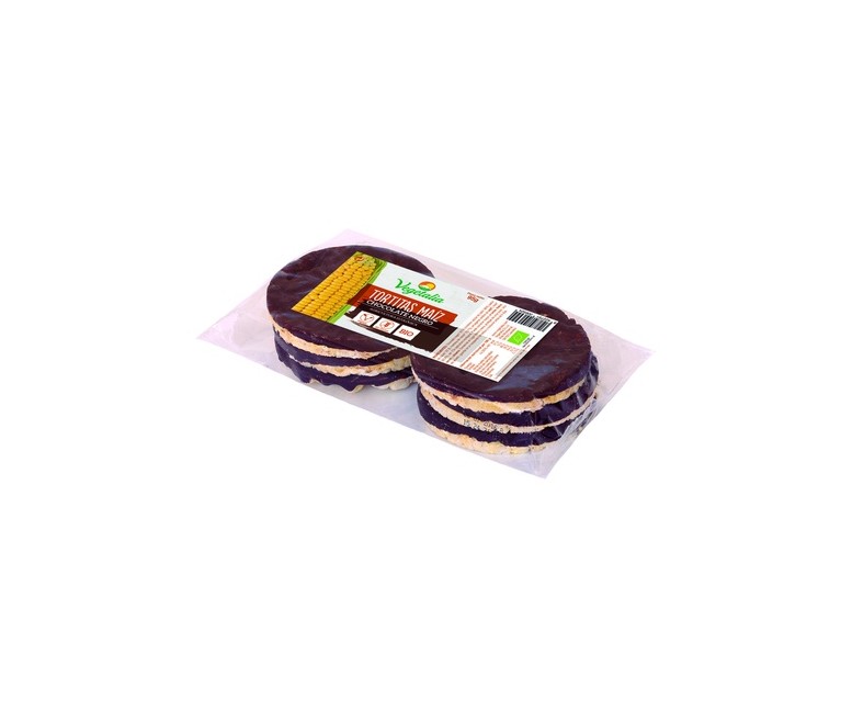 Tortitas de Maíz de Chocolate Negro Bio 95 g Vegetalia