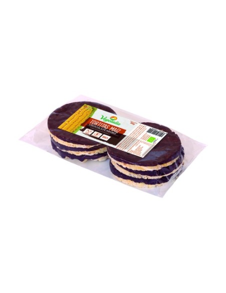 Tortitas de Maíz de Chocolate Negro Bio 95 g Vegetalia