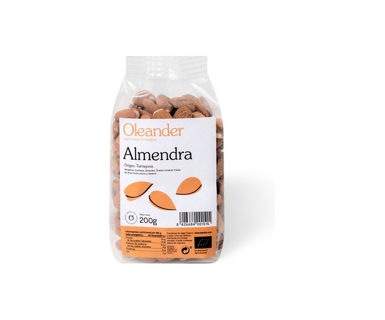 Almendra con piel bio 200 g Oleander