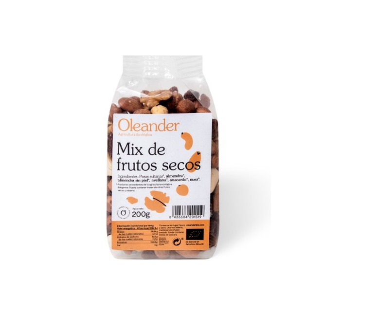 Mix de frutos secos bio 200 g Oleander