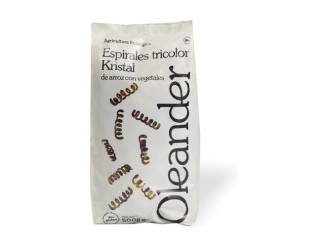 Espirales tricolor Kristal de arroz con vegetales bio