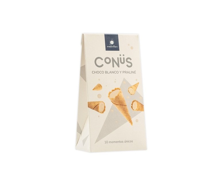 Cono de chocolate blanco praliné 70 g (Chocolate) Conus