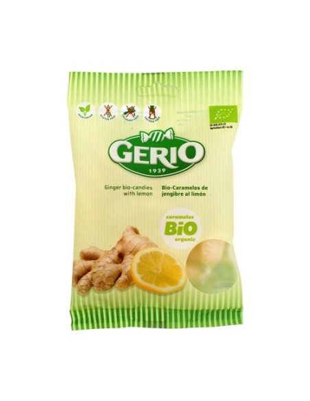 Caramelo de jengibre limón Bio sin gluten 75 g (Limón - Jengibre) Gerio