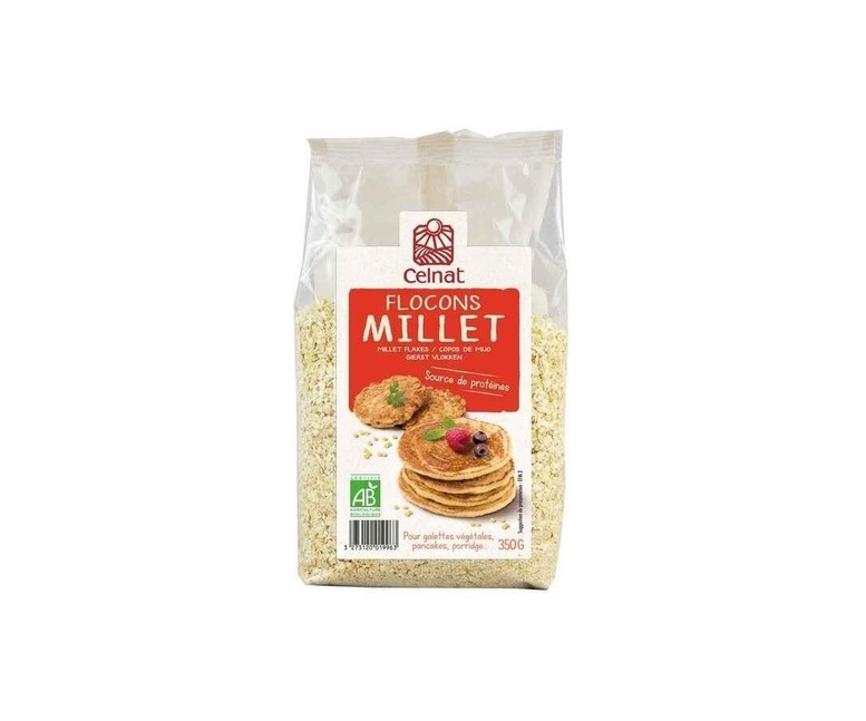Copos de mijo Bio 350 g Celnat