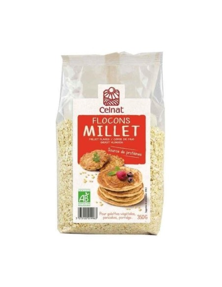 Copos de mijo Bio 350 g Celnat