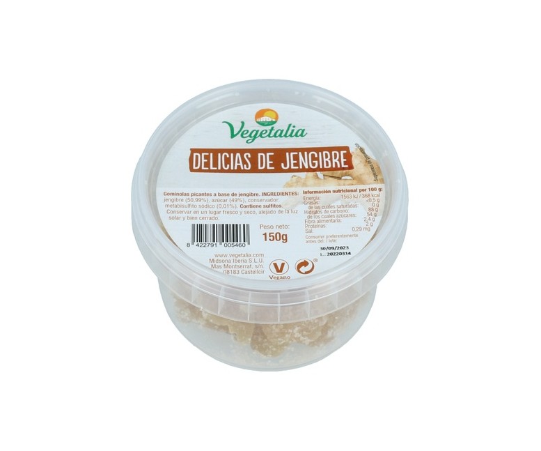 Delicias de Jengibre Glaseado 150 g Vegetalia
