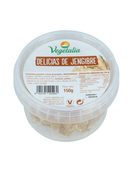 Delicias de Jengibre Glaseado 150 g Vegetalia