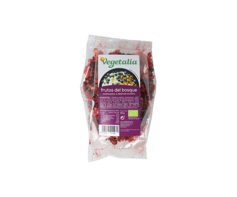 Mix frutos rojos liofilizados y deshidratados 80 g Vegetalia