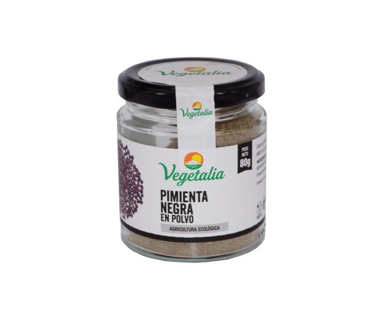 Pimienta negra en polvo Bio 80 g de polvo Vegetalia