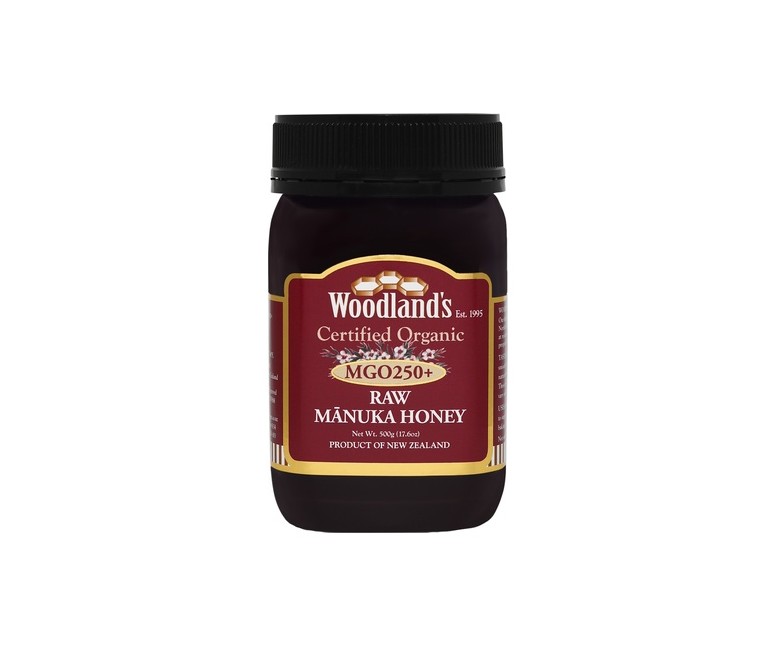 Miel de Manuka MGO250+ Bio RAW monofloral 500 g Woodland's