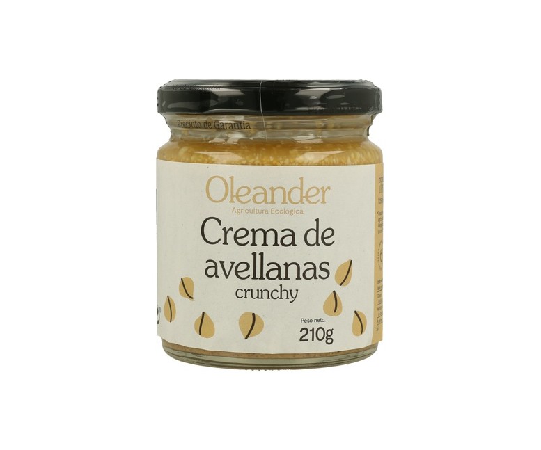 Crema de Avellana "crunchy" tostada con piel bio 210 g Oleander