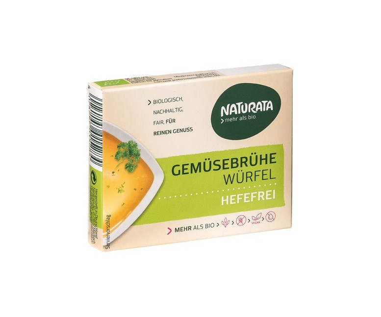 Caldo Vegetal en Cubitos Sin Levadura 72 g Naturata