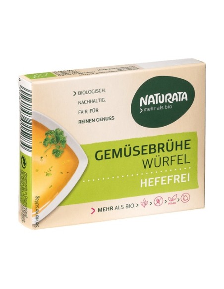Caldo Vegetal en Cubitos Sin Levadura 72 g Naturata