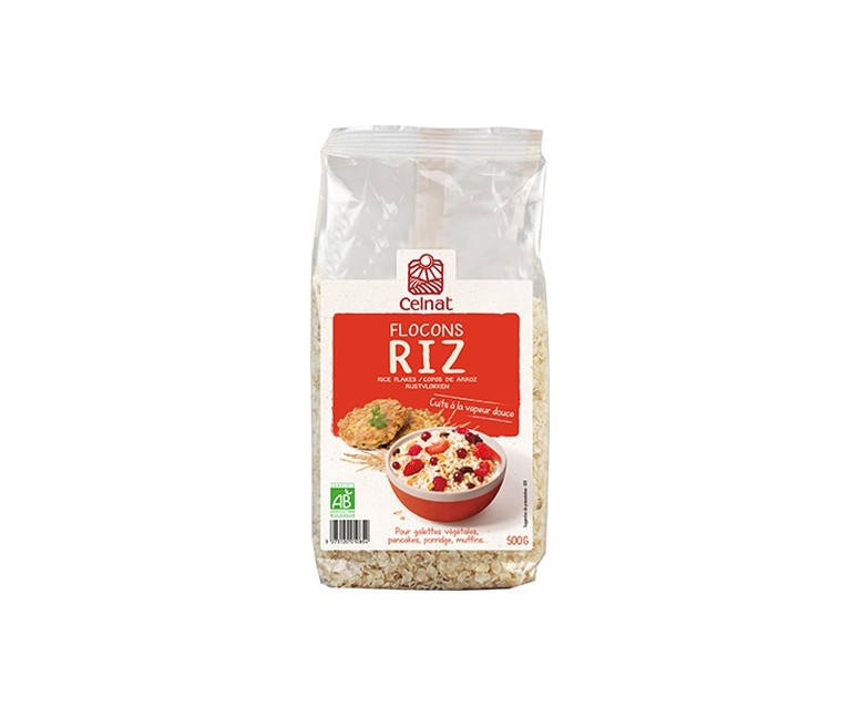 Copos de arroz integral 500 g Celnat