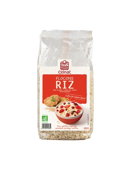 Copos de arroz integral 500 g Celnat