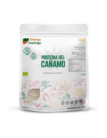 Proteína de cáñamo Eco (sabor vainilla) 1 kg (Vainilla) Energy Feelings