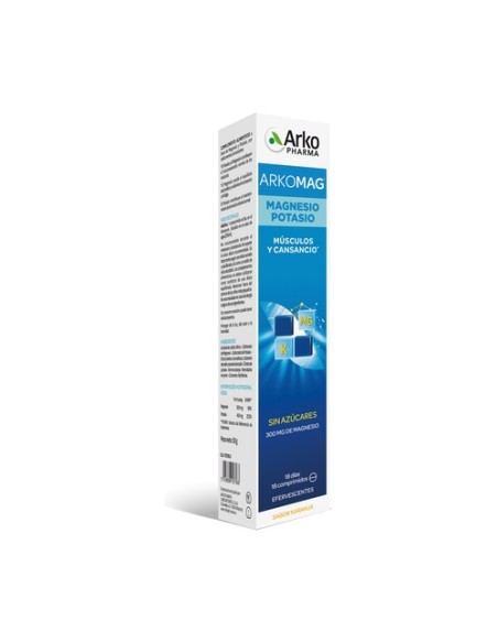 Arkomag Magnesio-Potasio 18 tabletas efervescentes Arkopharma