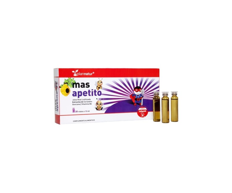 Mas apetito 20 viales de 10ml (Fresa) Plannatur