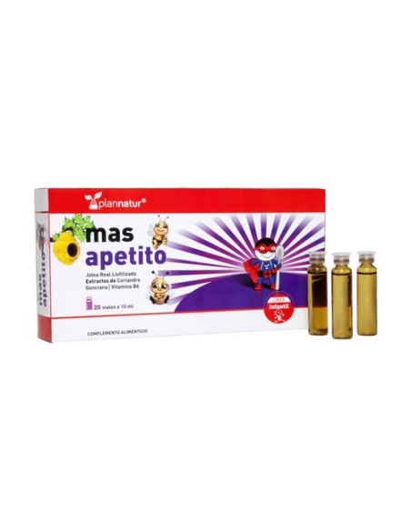 Mas apetito 20 viales de 10ml (Fresa) Plannatur