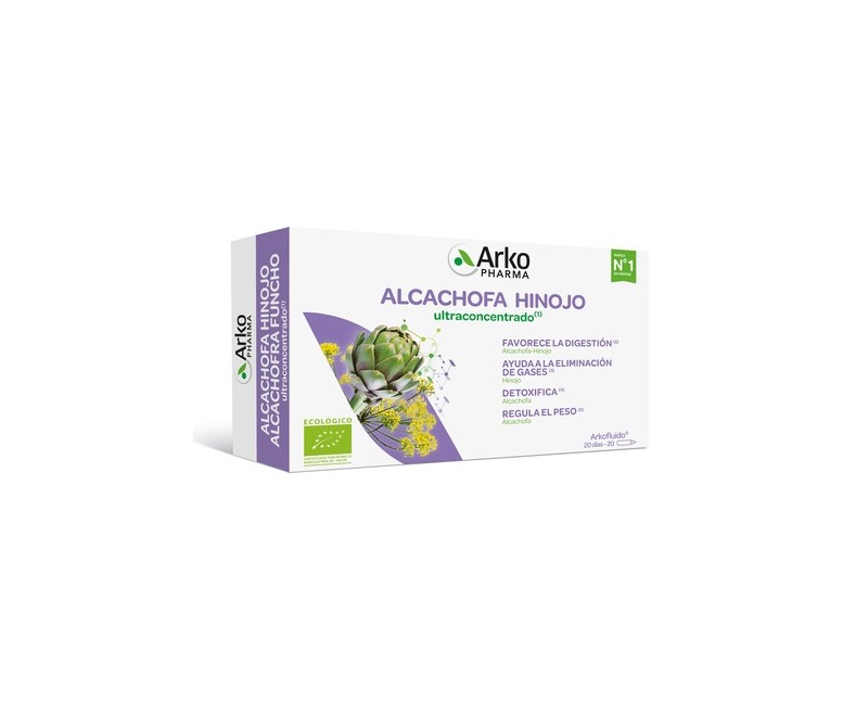 Arkofluido Alcachofa e Hinojo ultraconcentrado 20 ampollas Arkopharma