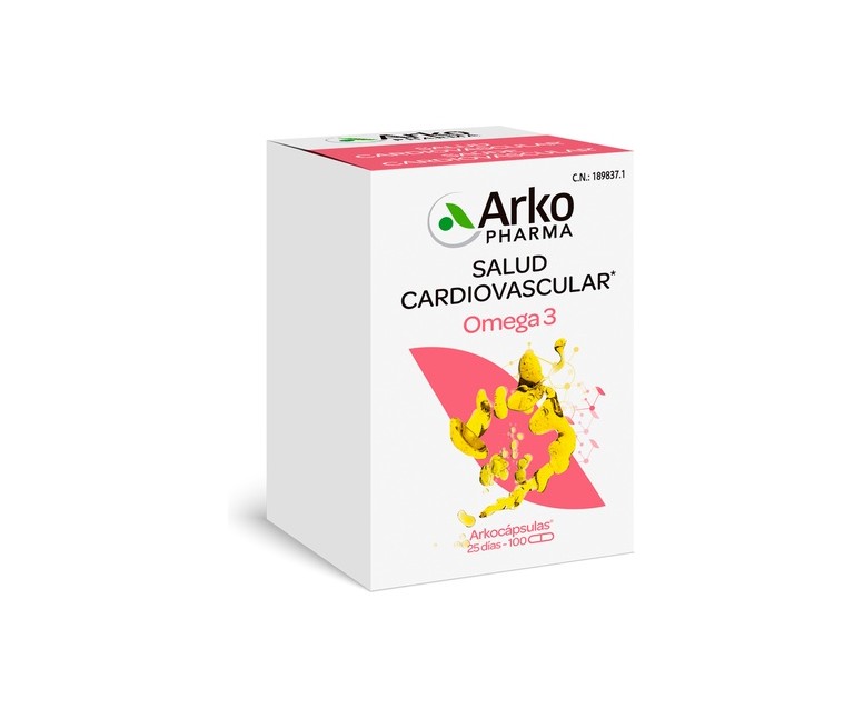 Arkocápsulas Omega 3 Aceite de Pescado 100 cápsulas Arkopharma