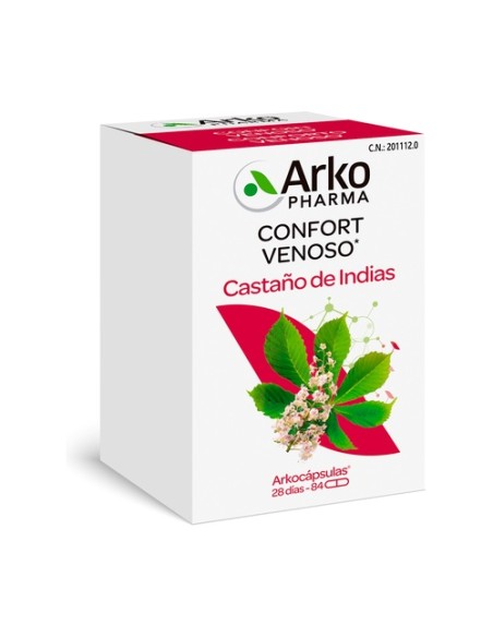 Arkocapsulas Castaño de Indias 84 cápsulas Arkopharma