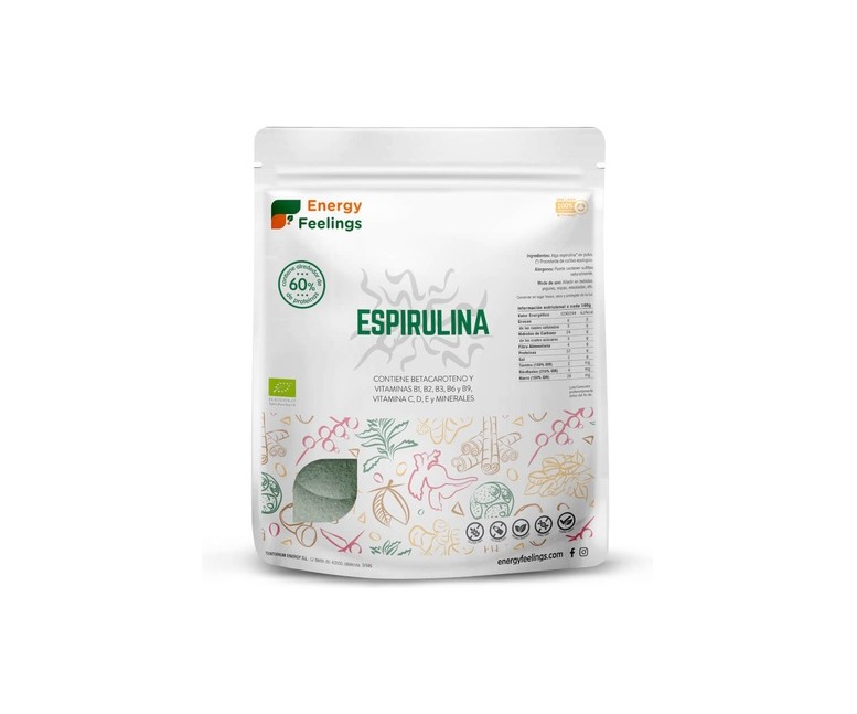 Espirulina en polvo Eco 1 kg de polvo Energy Feelings