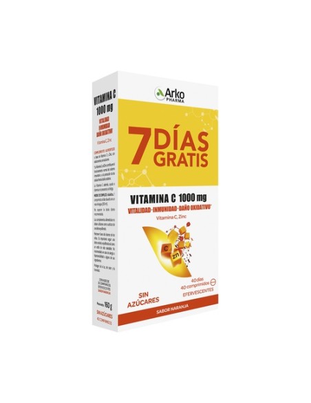Arkovital Vitamina C 1000 Mg 40 tabletas efervescentes Arkopharma