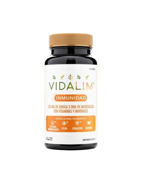 Omega 3 DHA de microalgas 60 cápsulas Vidalim