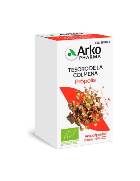 Arkocápsulas Própolis BIO 40 cápsulas Arkopharma
