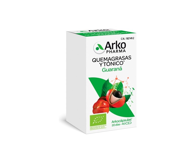 Arkocápsulas Guaraná BIO 40 cápsulas Arkopharma