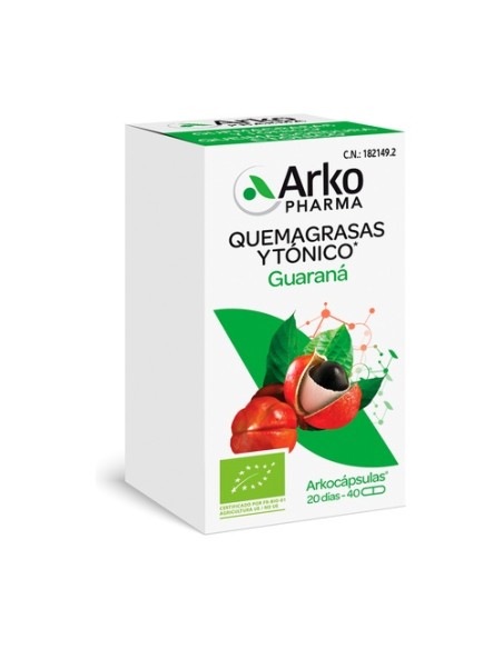 Arkocápsulas Guaraná BIO 40 cápsulas Arkopharma