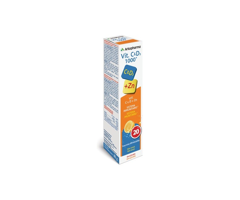 Arkopharma vitamina C y D3 1000 Mg + zinc 20 comprimidos Arkopharma