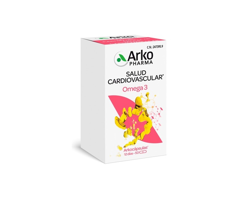 Arkocápsulas Omega 3 Aceite de Pescado 50 cápsulas Arkopharma