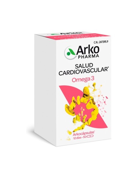 Arkocápsulas Omega 3 Aceite de Pescado 50 cápsulas Arkopharma