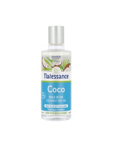 Coco orgánico para rostro, cuerpo y cabello 100 ml Natessance