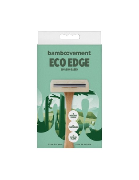 Maquinilla de afeitar bambú EcoEdge recargable 6 unidades BAMBOOVEMENT