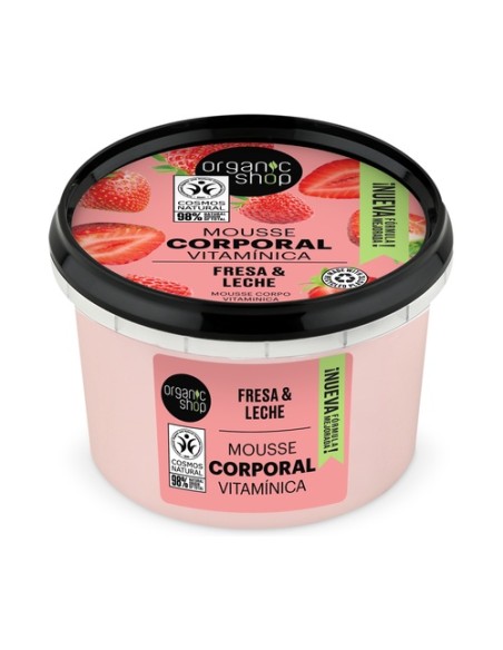 Mousse corporal Yogur de Fresa 250 ml Organic Shop